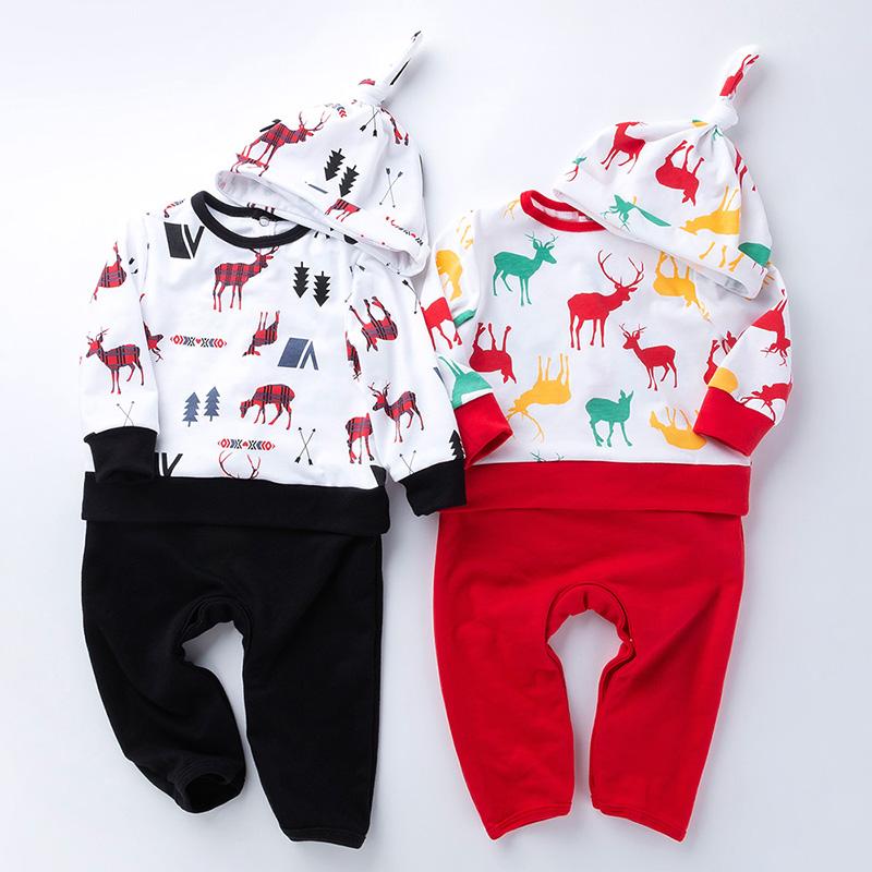 2-piece Cartoon Jumpsuits and Hat Sets for Baby - PrettyKid