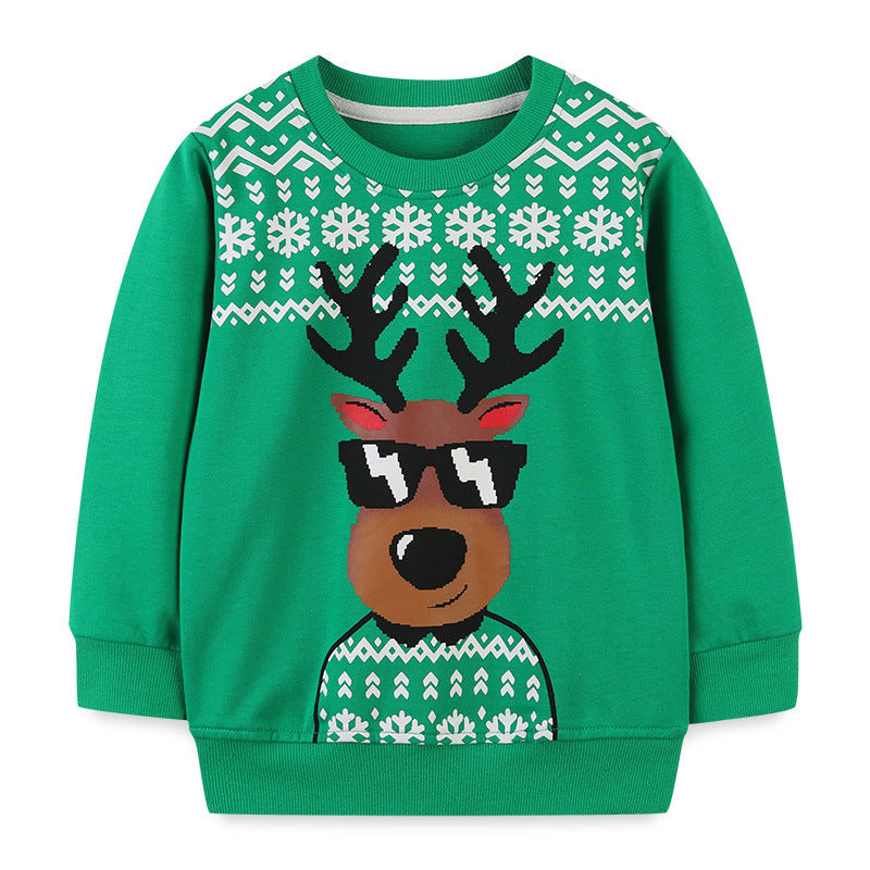 6-pack Christmas Bear Snowflake Print Wholesale Boy Sweatshirts - PrettyKid