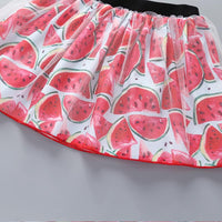 Baby Girls Watermelon Print Top & Watermelon Allover Mesh Skirt - PrettyKid