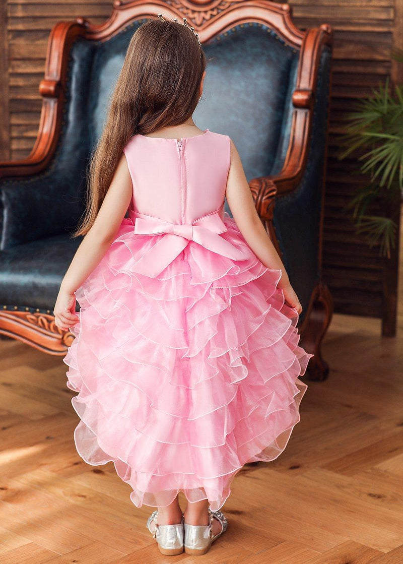 Girl Prom Dress Trailing Princess Skirt Flower Girl Dress - PrettyKid