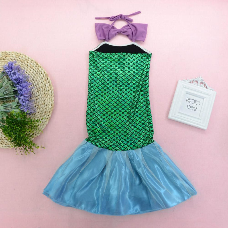 Fashionable Girls Mermaid Suspender Fishtail Dress - PrettyKid