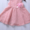Fashionable Girls Solid Color Sleeveless Flower Dress - PrettyKid