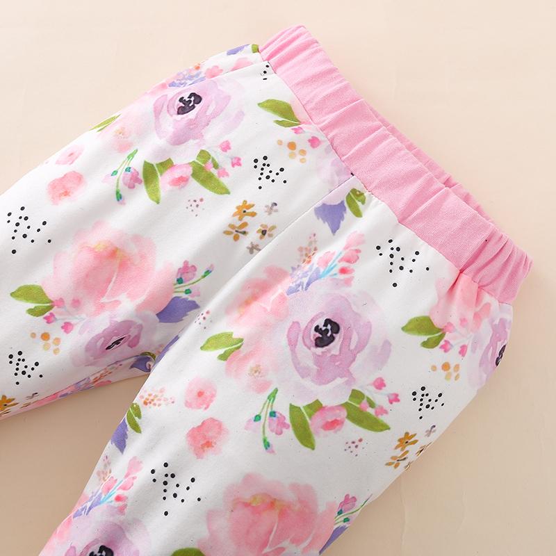 2-piece Floral Long Sleeve T-shirt & Pants for Baby Girl - PrettyKid