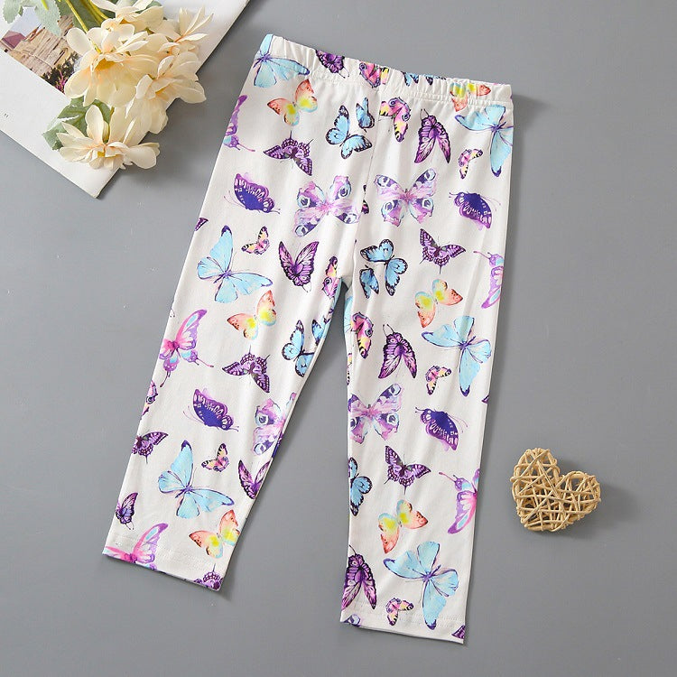 3-7Y Toddler Girls Butterfly Print Leggings Wholesale Girls Clothes - PrettyKid