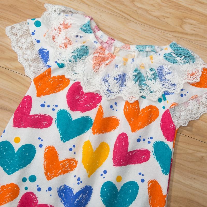 Heart-shaped Pattern Bodysuit for Baby Girl - PrettyKid