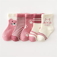 5-piece Baby Girl Knee-High Stockings - PrettyKid