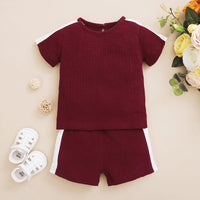 Baby Side Stripes T-Shirt & Shorts Children's Clothing - PrettyKid