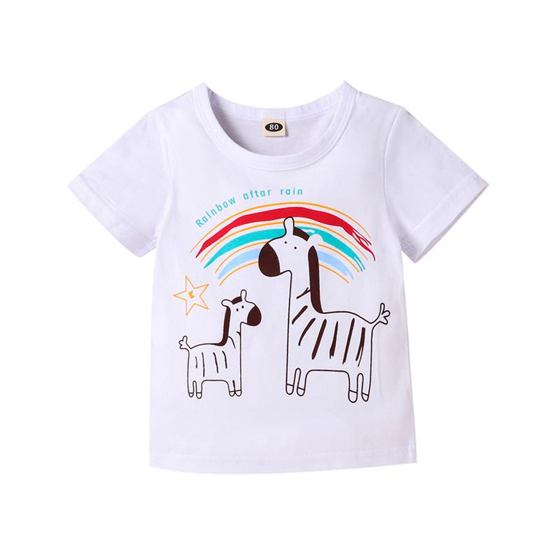 Grow Girl Rabbit Pattern T-shirt - PrettyKid