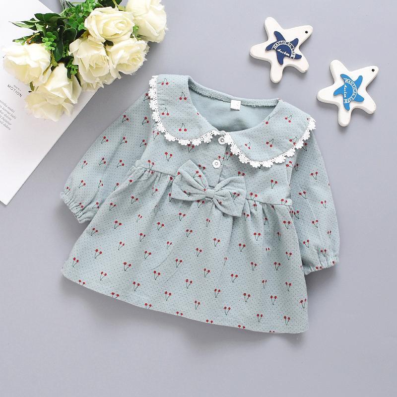 Cherry Printed Lace Dress for Toddler Girl - PrettyKid