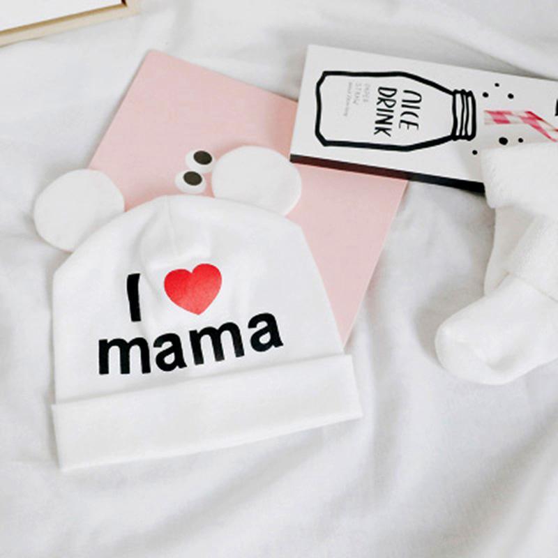 I Love Mama Papa Baby Letter Woolen Hat - PrettyKid