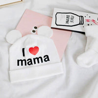 I Love Mama Papa Baby Letter Woolen Hat - PrettyKid