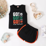 Baby Boy Casual Style Sleeveless T-shirt & Shorts Children's Clothing - PrettyKid