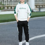 2-piece Color-block Hoodie & Pants for Boy Wholesale children's clothing - PrettyKid