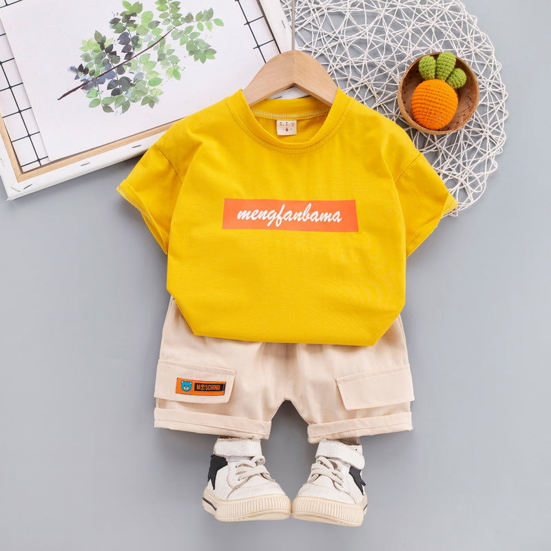 9months-4years Toddler Boy Sets Children's Clothing Two-Piece Suits Casual Summer Clothes - PrettyKid