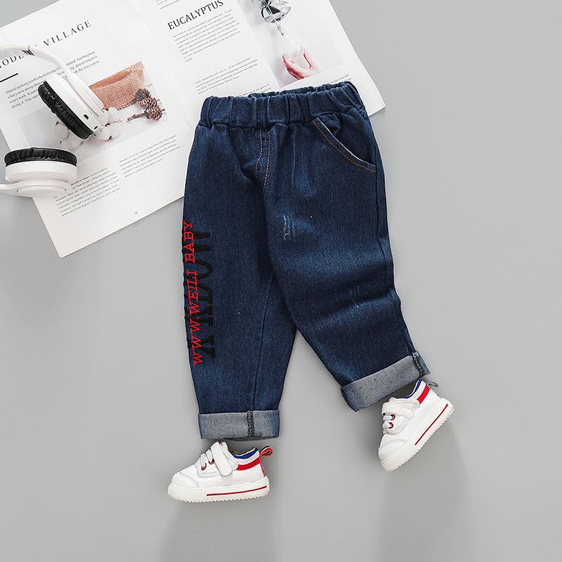 Letter Pattern Jeans for Toddler Boy Wholesale Children's Clothing - PrettyKid