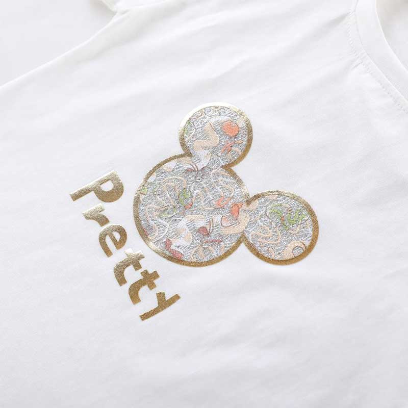 Grow Girl Mickey Mouse Pattern T-shirt - PrettyKid