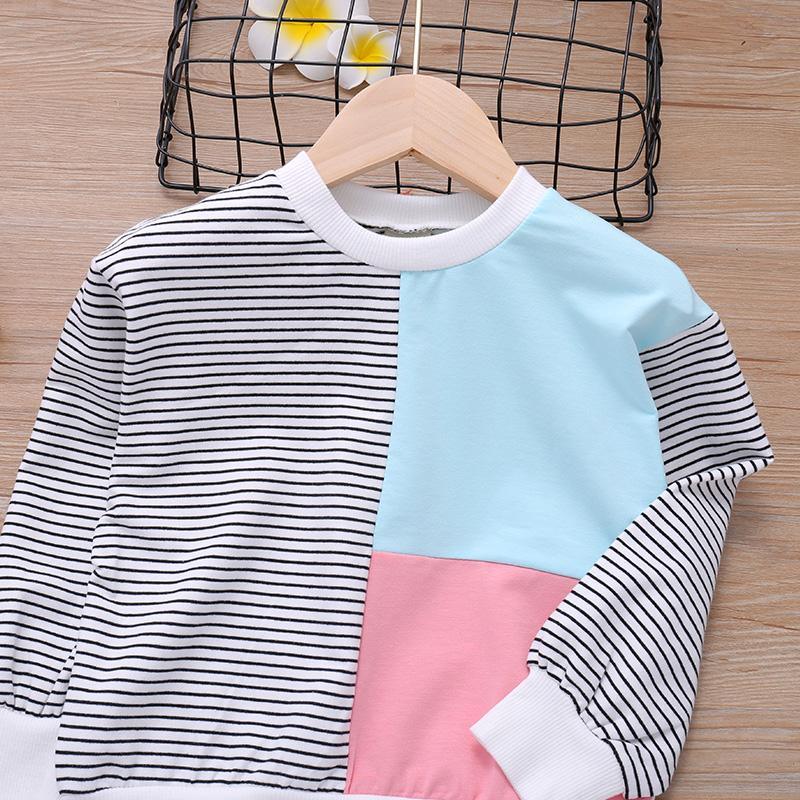 2-piece Color-block Sweatshirts & Pants for Toddler Girl - PrettyKid