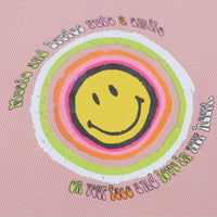 Girl Smiley Pattern T-shirt & Loose Ninth Pants - PrettyKid