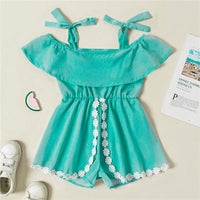 Girl Lace Cami Overalls - PrettyKid