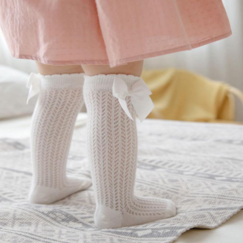 Bowknot Baby Knee-High Stockings - PrettyKid