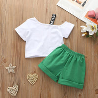 2PCS Cute Strawberry T-shirt and Pants - PrettyKid