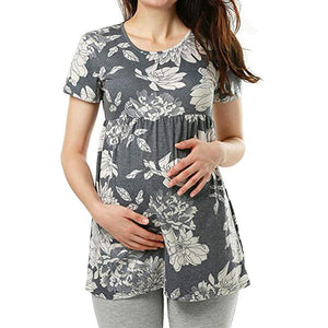 Floral Print Maternity Dress Women's Clothing - PrettyKid