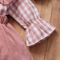 2-piece Plaid Shirt & Skirt for Baby Girl - PrettyKid