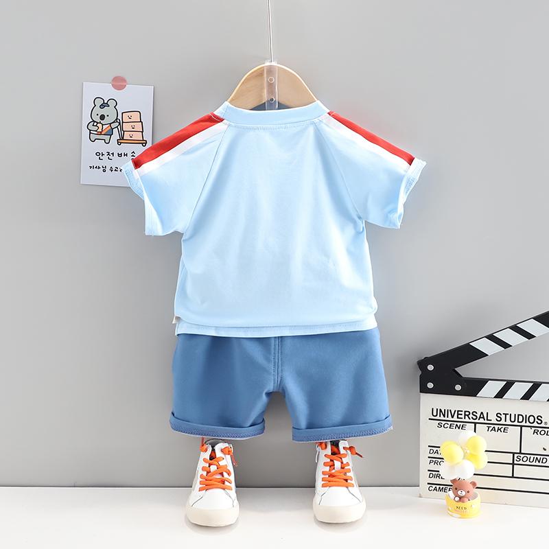Toddler Boy Duck Print T-shirt & Shorts Wholesale Children's Clothing - PrettyKid