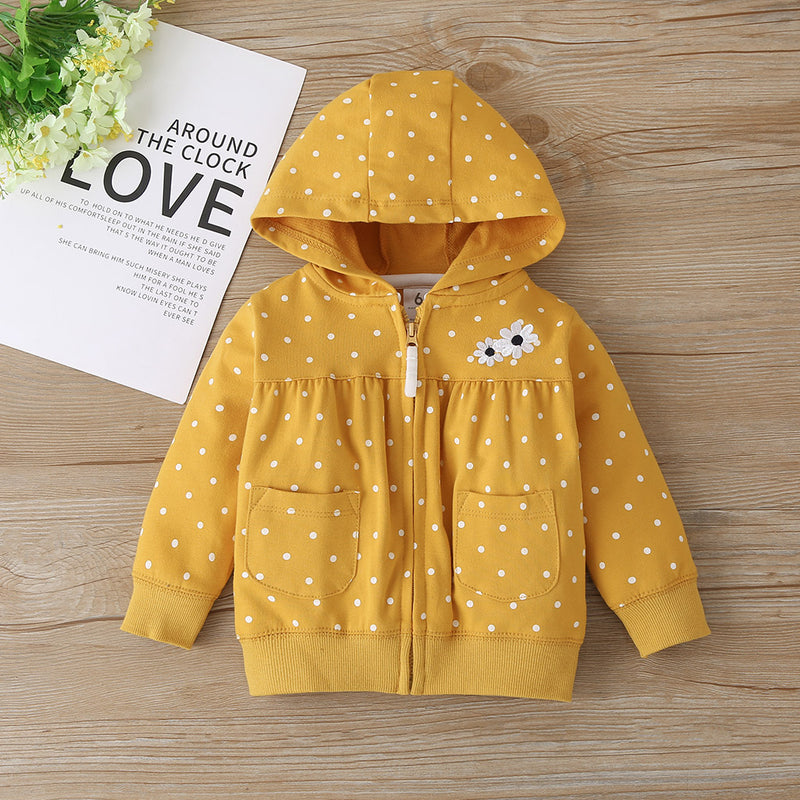 Baby Girls Yellow Dot Vest Coat Jumpsuit Pants Set Plain Baby Clothes Wholesale - PrettyKid