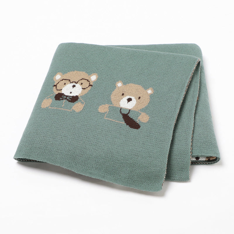 Baby Cartoon Bear Pattern Blanket - PrettyKid