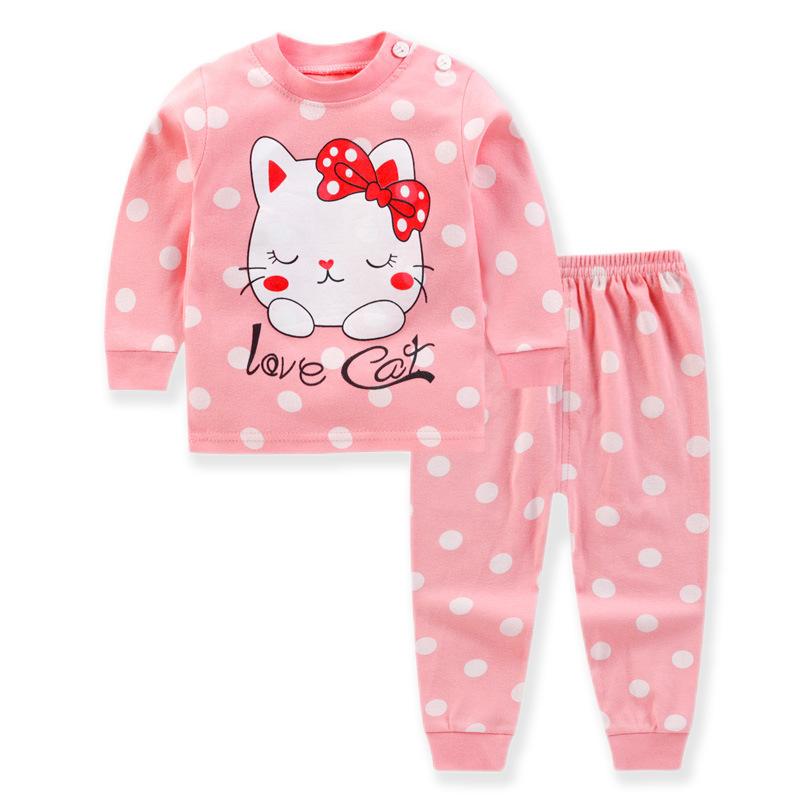 2-piece Cartoon Design Pajamas Sets for Toddler Girl - PrettyKid
