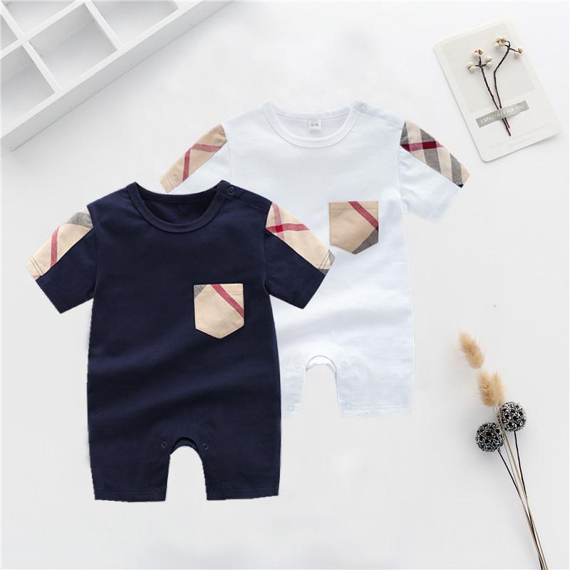 High Quality Cotton Classic Plaid Short-sleeve Bodysuit Children's clothing wholesale - PrettyKid