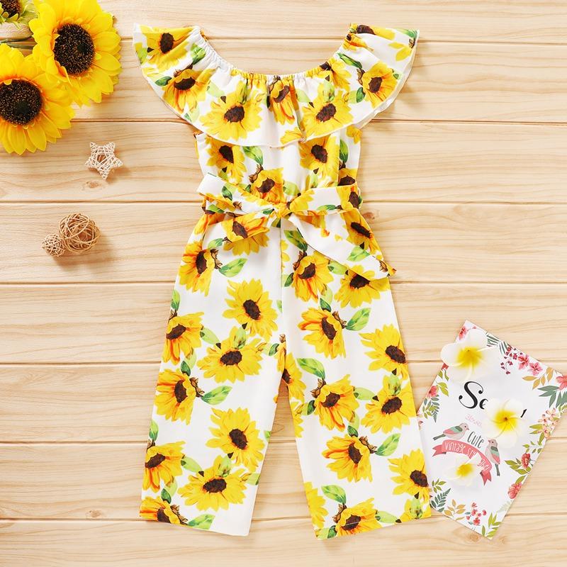 Floral Printed Overalls for Toddler Girl - PrettyKid