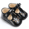 3-18M Solid Hollow Leather Walking Shoes For Baby - PrettyKid