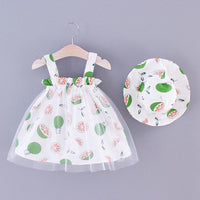 2-piece Pretty Dress with Hat Wholesale children's clothing - PrettyKid