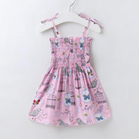 Toddler Girl Bird Pattern Summer Cami Dress Wholesale Children's Clothing - PrettyKid