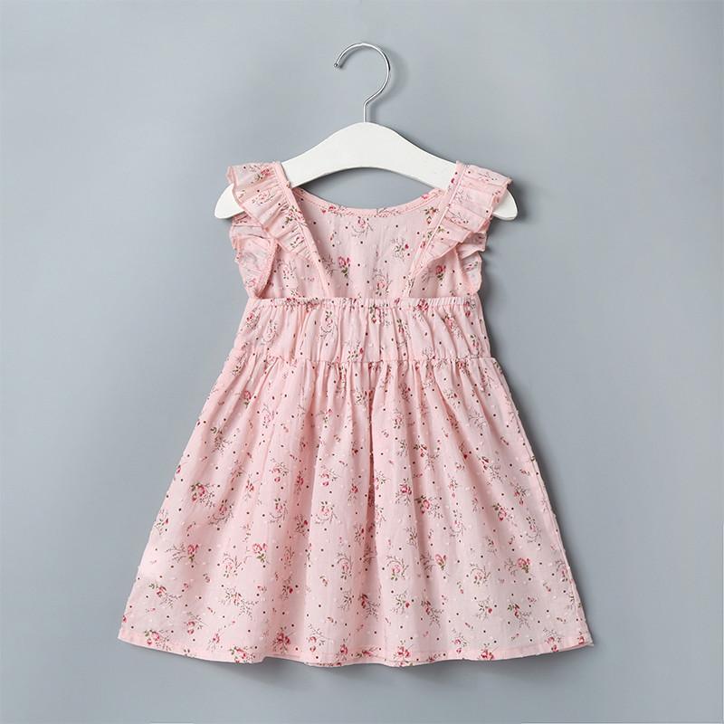 Sweet Plant Flower Pattern Dress for Baby Girl Wholesale children's clothing - PrettyKid