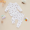 Baby Long Solid Color Long Sleeve Rainbow Print Suit - PrettyKid