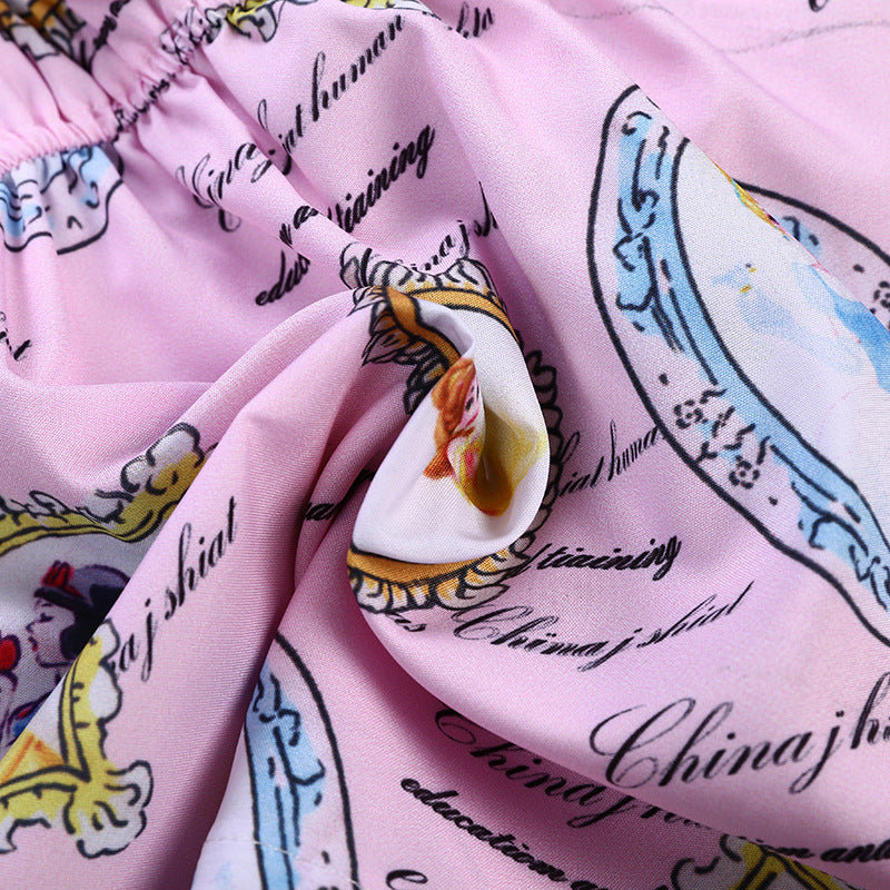 Summer toddler girls' Disney Princess print suspender dress - PrettyKid