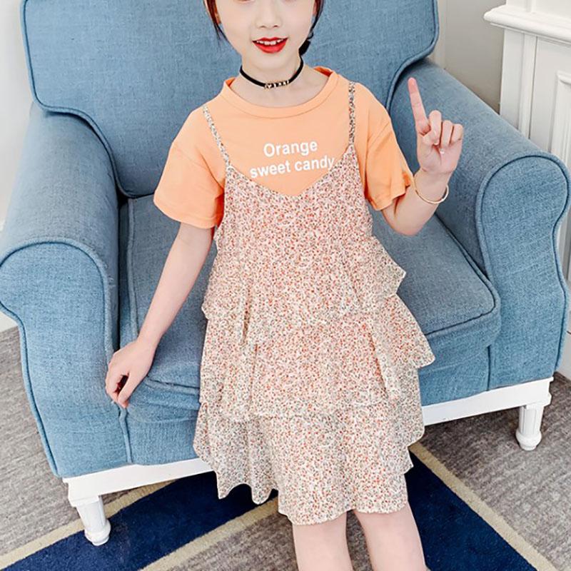 Kid Girl 2 Pic T-shirt & Cami Dress Set - PrettyKid