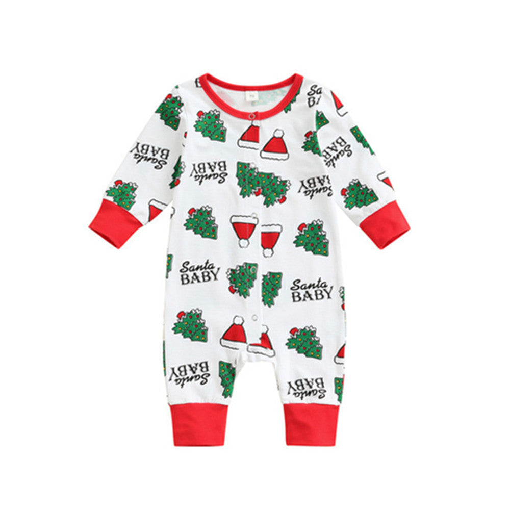 Christmas Tree Letter Print Jumpsuits Wholesale Baby Clothing - PrettyKid