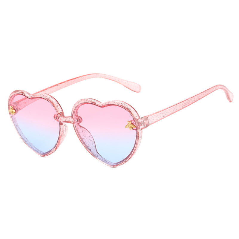 Wholesale Toddler Girl Heart Shape Sunglasses in Bulk - PrettyKid