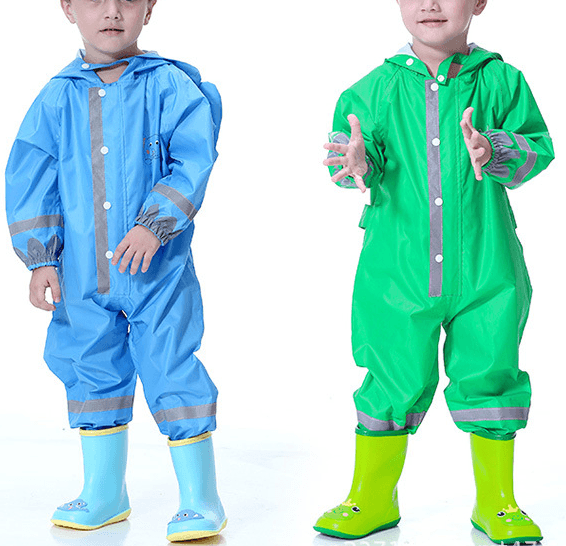 Children's Cartoon Long Jumpsuit Raincoat Only Raincoat - PrettyKid