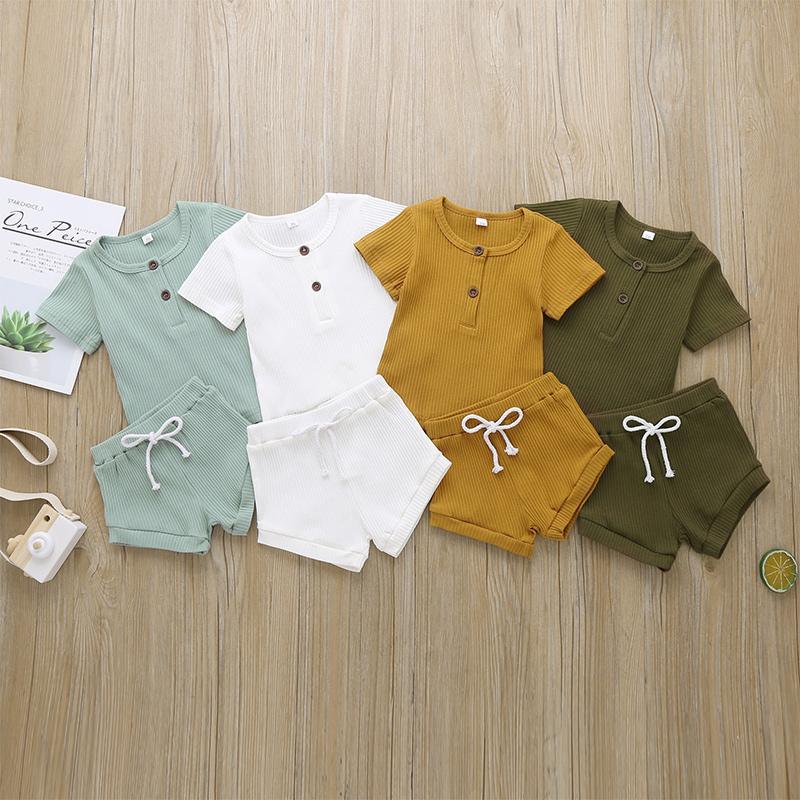 2-piece Solid T-shirt & Shorts for Baby - PrettyKid