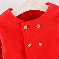 Toddler Kids Girl Solid Color Round Neck Long Sleeved Cape Wool Coat - PrettyKid