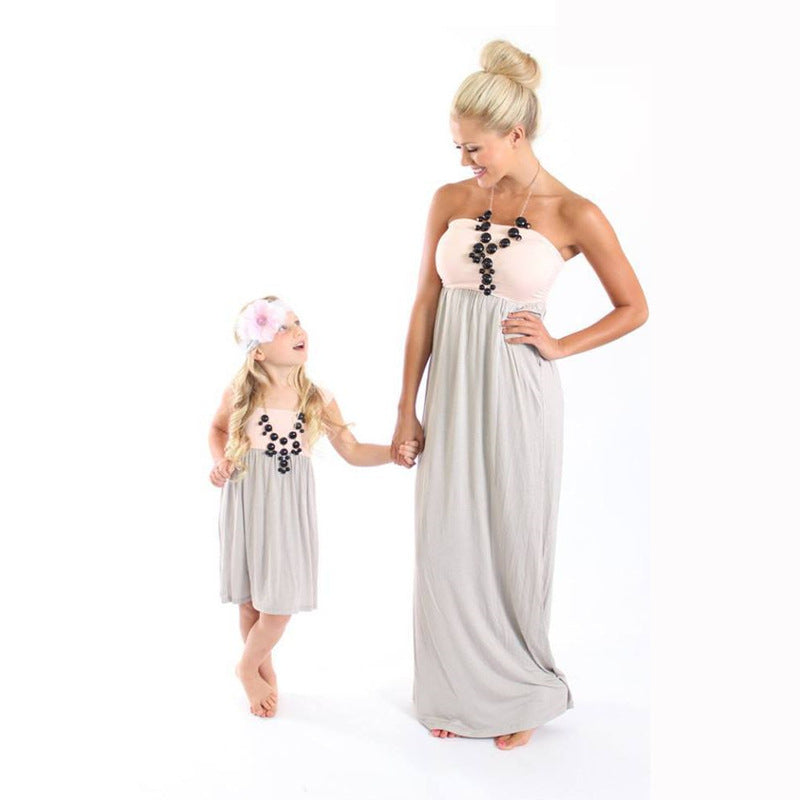 2021 Top Backless Mommy and Daughter Matching Outfits Dress - PrettyKid
