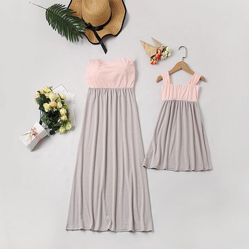 2021 Top Backless Mommy and Daughter Matching Outfits Dress - PrettyKid