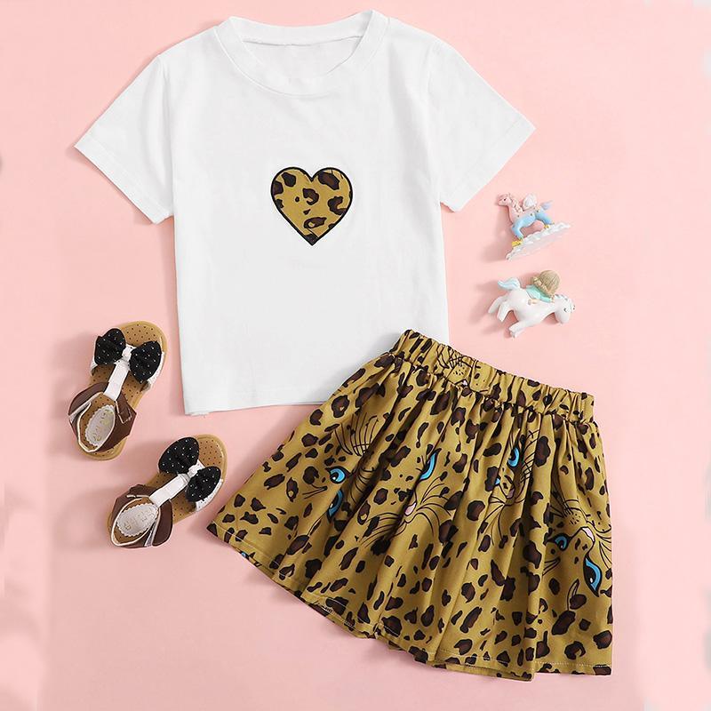 Toddler Girl Leopard Print Dress Set - PrettyKid