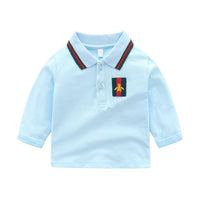 Solid Stripes Long Sleeve T-shirt for Children Boy - PrettyKid