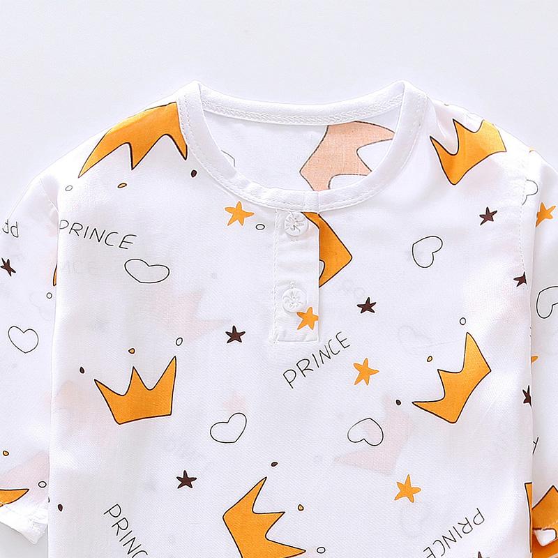 Toddler Girl Crown Print Pajama Top & Pants Children's Clothing - PrettyKid